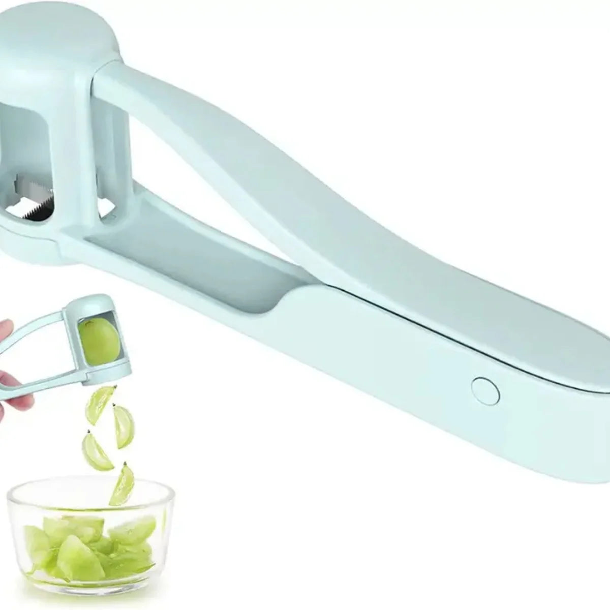 Easy-Slice Fruit & Vegetable Cutter – Portable Grape and Tomato Slicer for Quick Food Prep