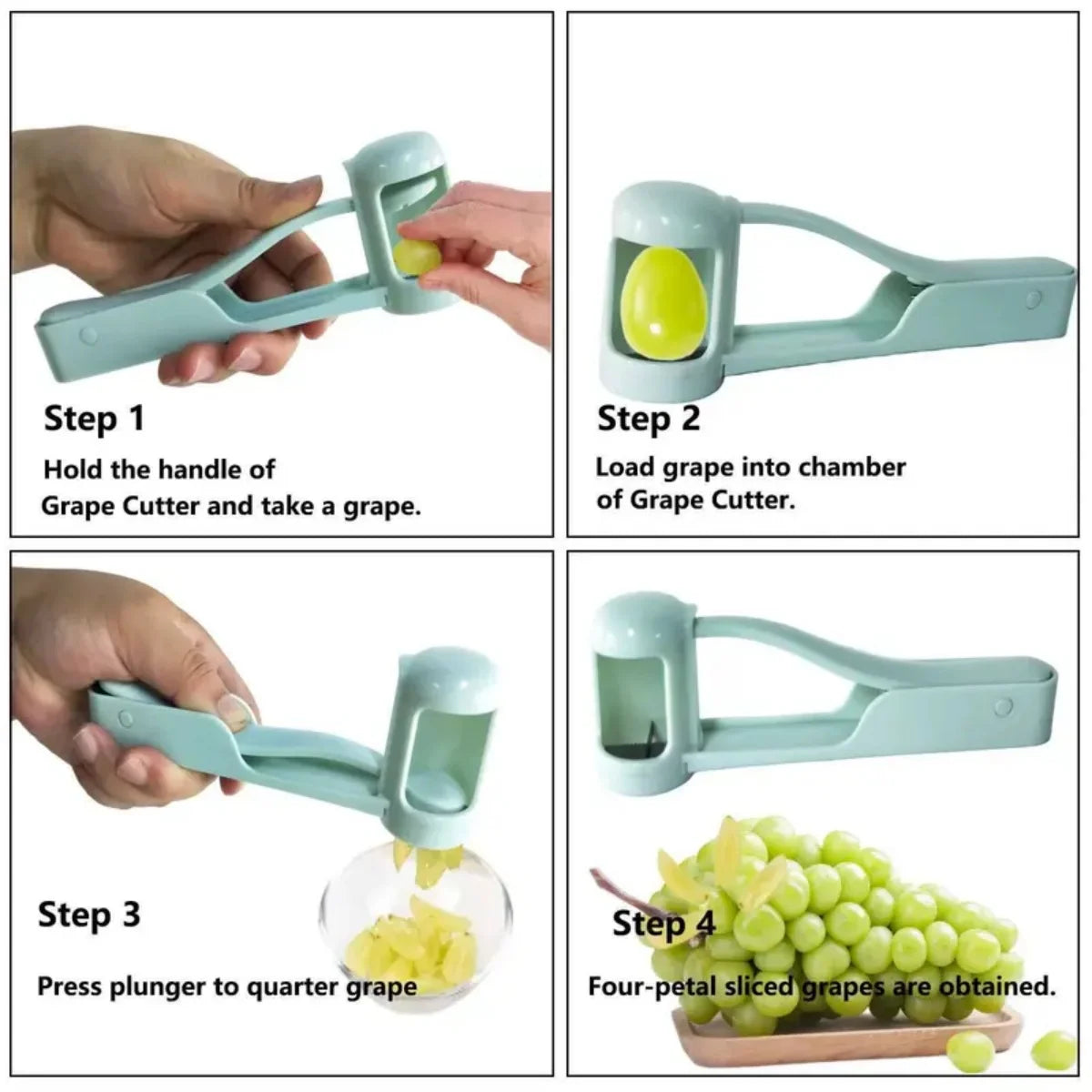 Easy-Slice Fruit & Vegetable Cutter – Portable Grape and Tomato Slicer for Quick Food Prep