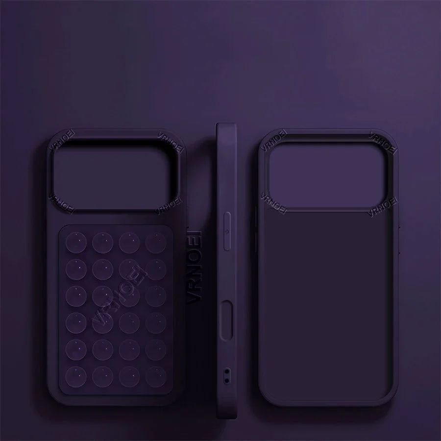 2-in-1 Suction Cup Bracket Case – Shockproof Protective Cover with Integrated Phone Stand
