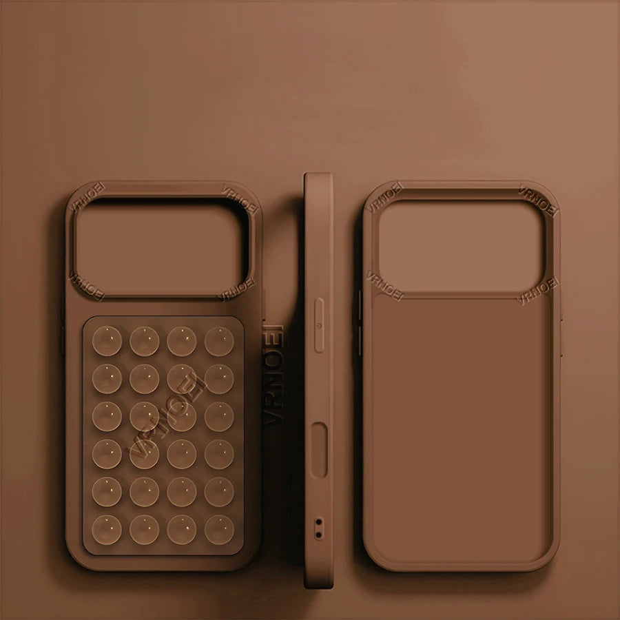 2-in-1 Suction Cup Bracket Case – Shockproof Protective Cover with Integrated Phone Stand