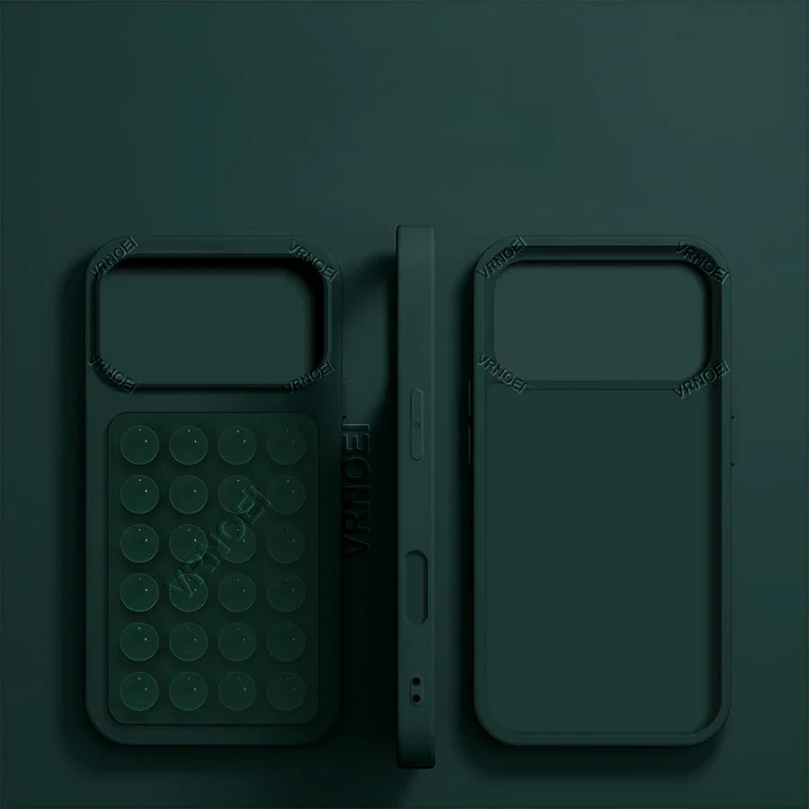 2-in-1 Suction Cup Bracket Case – Shockproof Protective Cover with Integrated Phone Stand
